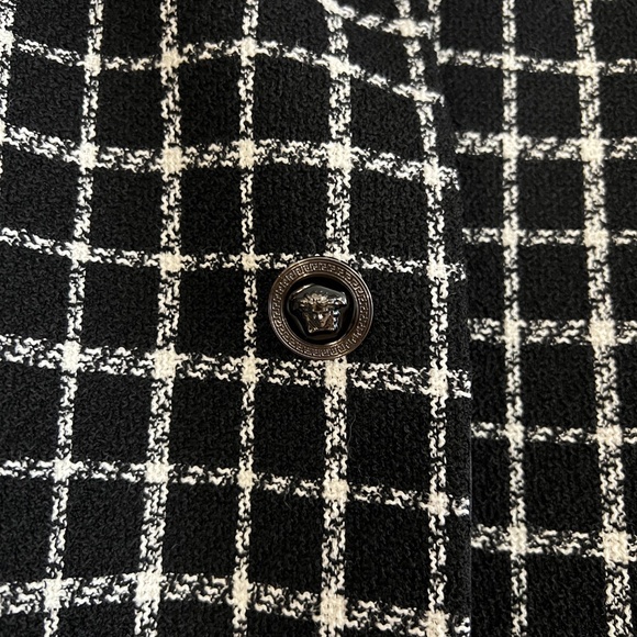 Versace Runway checked single-breasted Coat NEW sz M - Picture 6 of 16